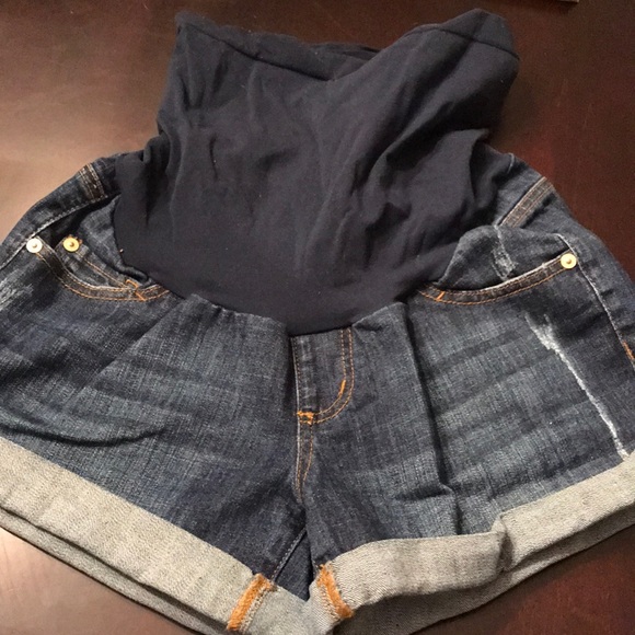Luxe Essentials Apparel Pants - Luxe Essentials Denim Maternity Shorts
